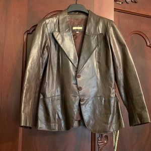 Vintage Dark Brown Leather Jacket